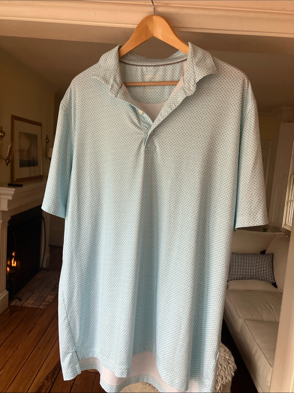 johnnie-O Pale Blue Micro Dot Polo